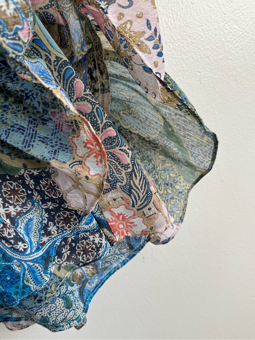 MISA Los Angles Mita Dress in patchwork Batik Size L - Picture 6 of 8